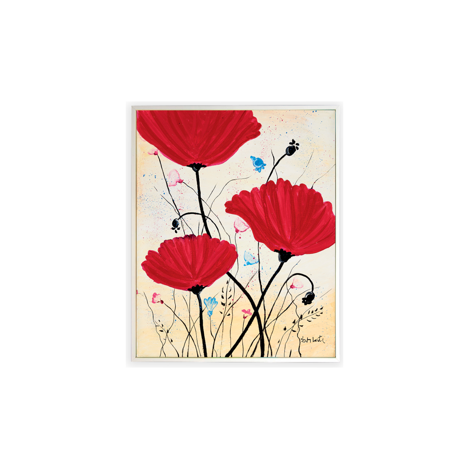 Quadro Papaveri disegno