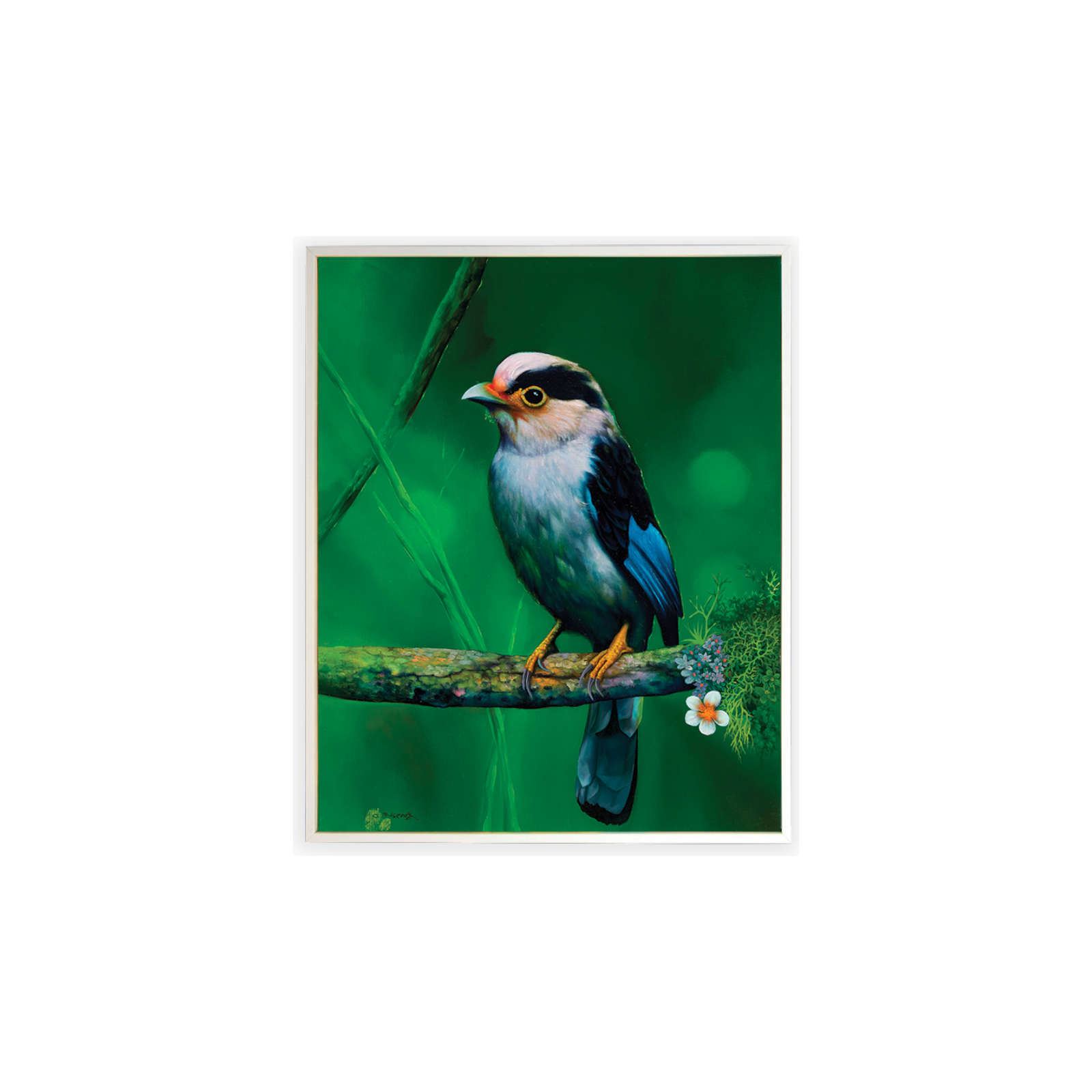 Quadro Uccellino tra le fronde