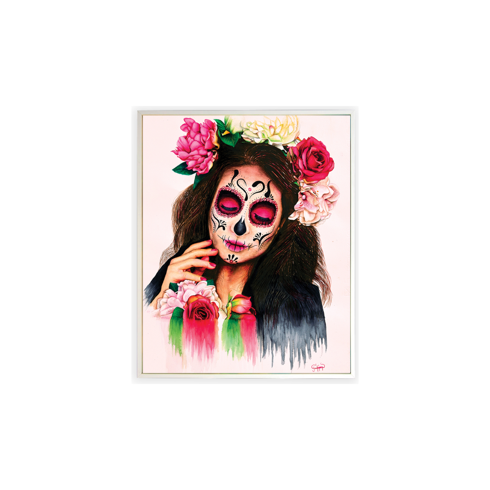 Quadro Ragazza coi fiori nei capelli