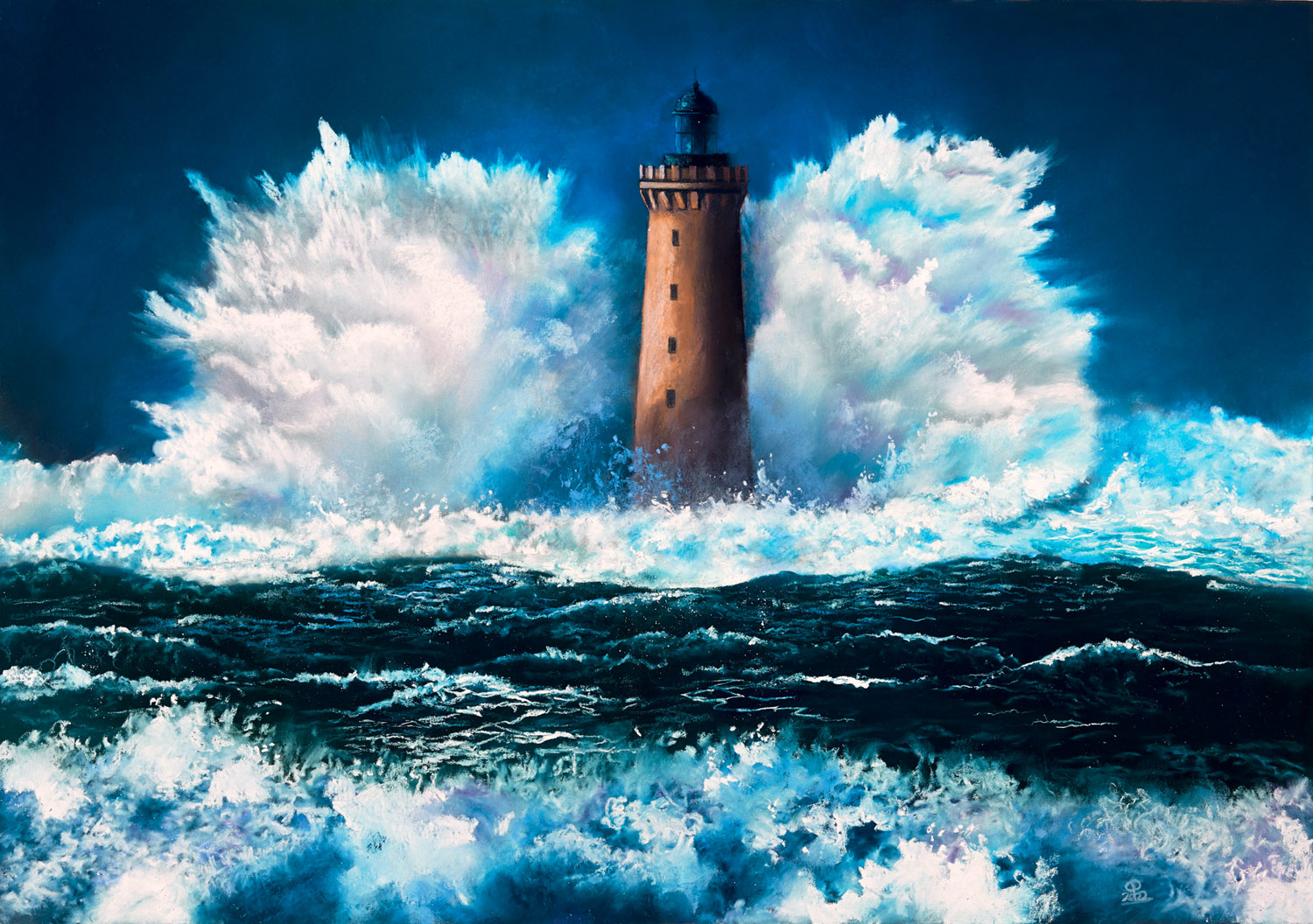 Schiuma bianca delle onde del mare che si infrangono 