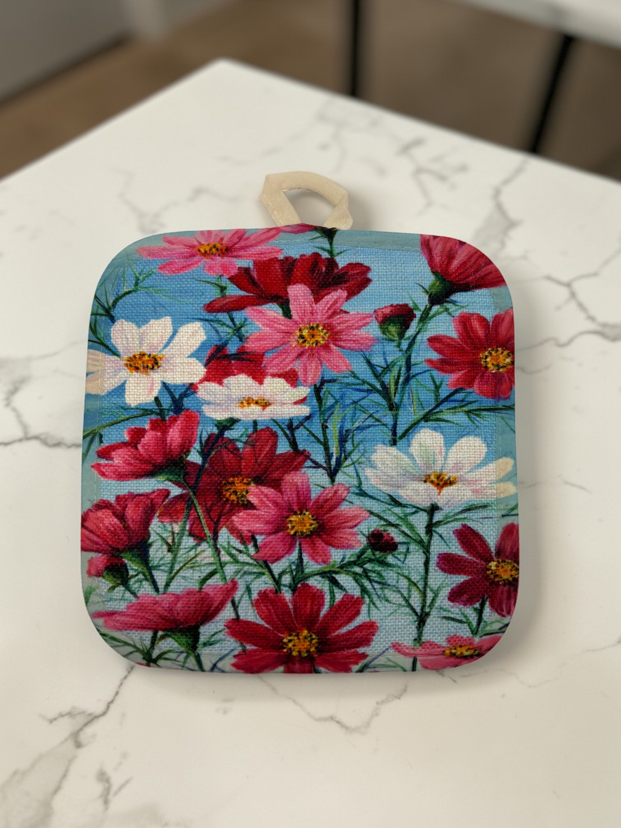 Presina Da Cucina Margherite Rosse & Bianche